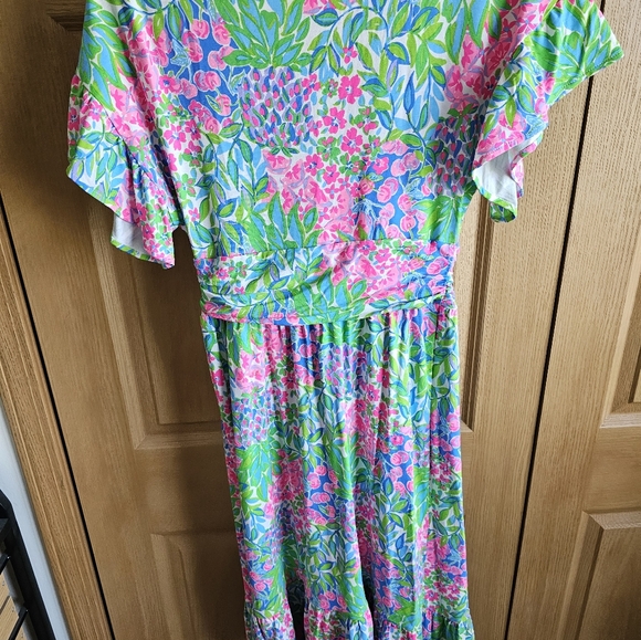 Lilly Pulitzer Juliet Midi Dress in Multi A Cherry On Top. - Picture 5 of 6